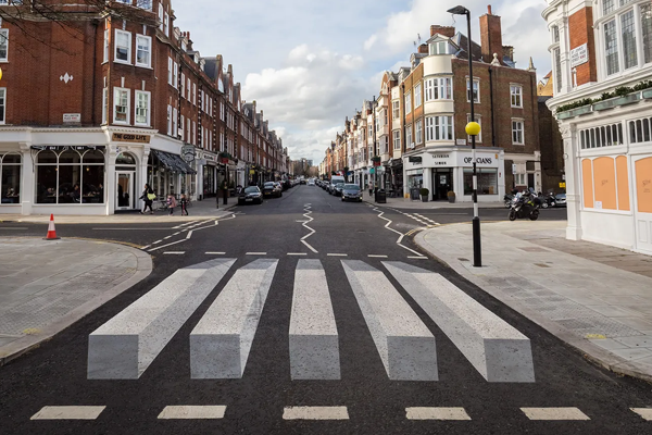 Changing road layouts and road markings are one way that nudge theorists have tried to manipulate people's behavior
